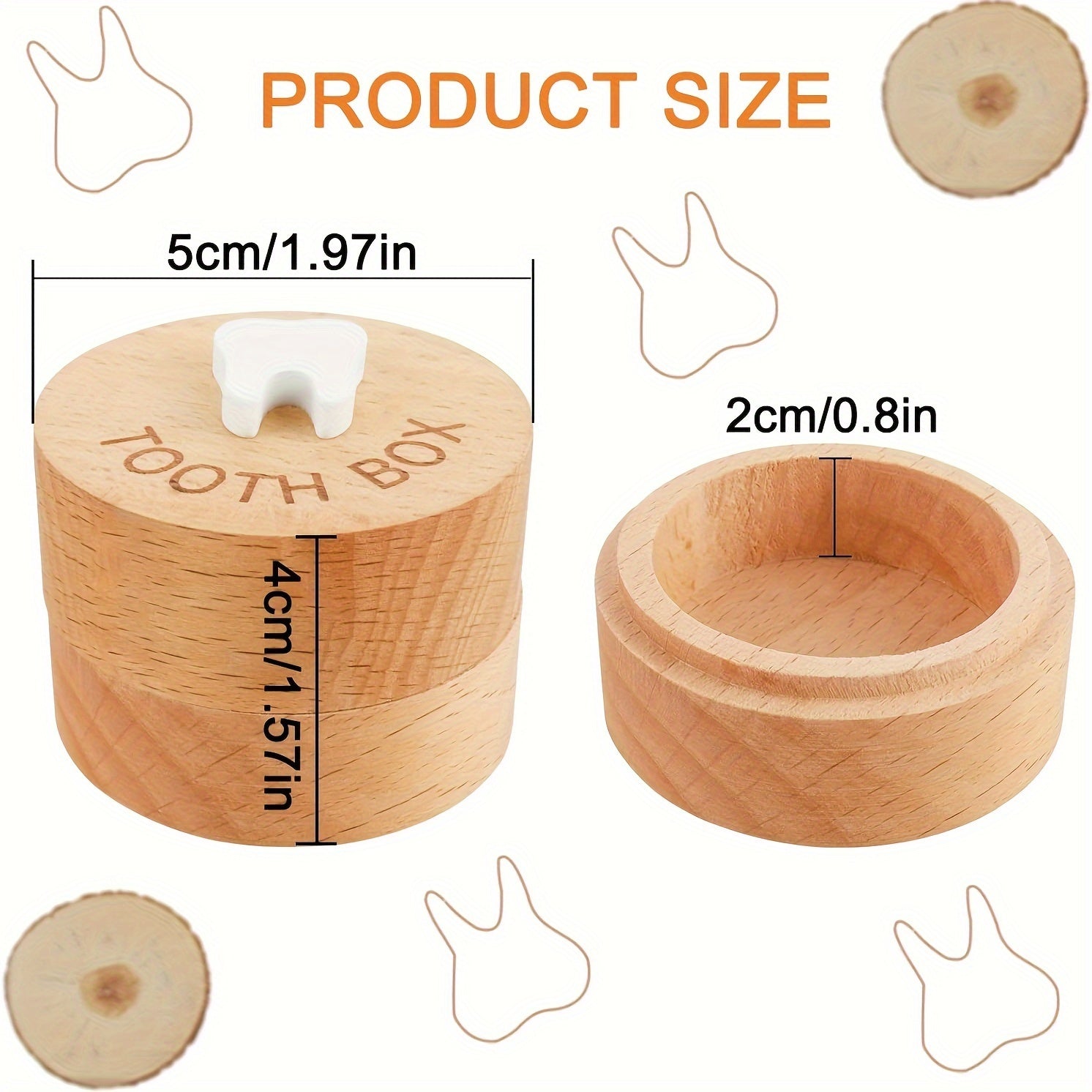 Сундук для зубной феи с 3D-резьбой - идеально подходит для хранения молочных зубов, отличный подарок на Рождество, Хэллоуин, День благодарения, Новый год или День святого Валентина.