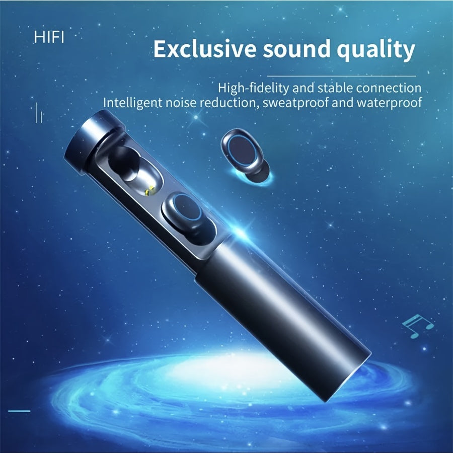 Mini Wireless Earbuds with Torchlight HD Sound Touch Control Handsfree Calling for Gaming Outdoor