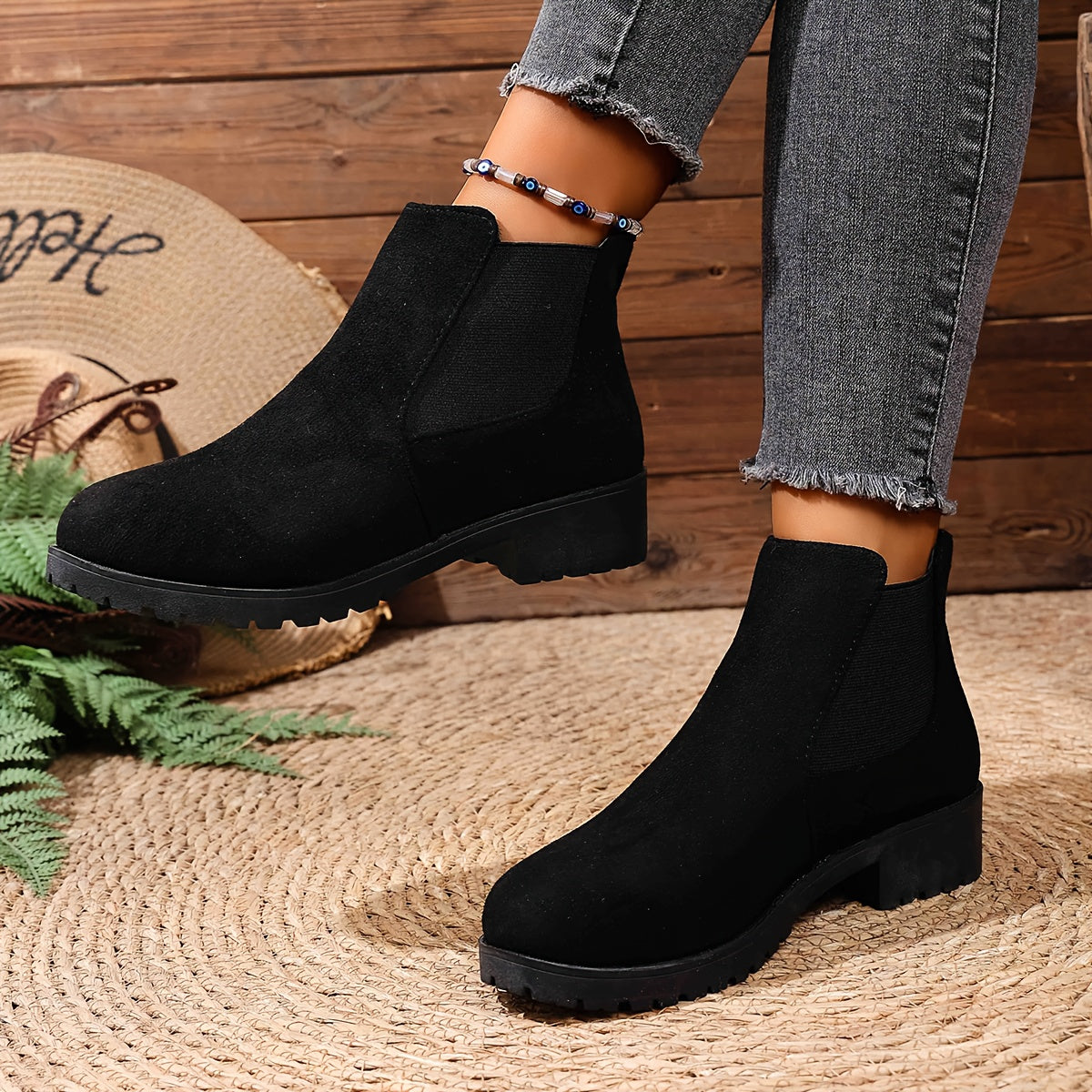 Ayollar uchun Chelseay chakka botlari, yopish uchun, o'rta shish, barcha mavsumlar, qora, jigarrang, ko'k