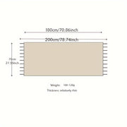 Unisex Solid Color Tassel Scarf Cashmere Feel Large Block Design Versatile Wrap