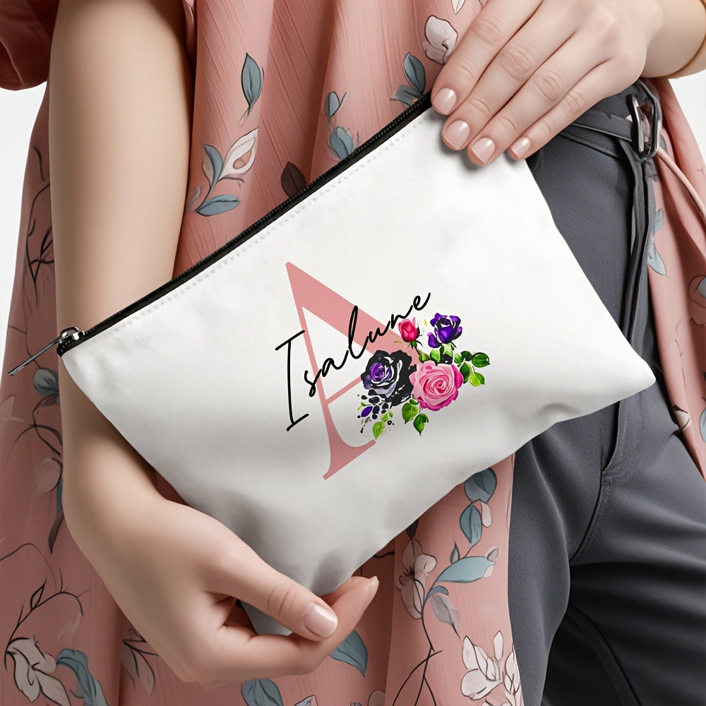 Персонализированный косметичка с индивидуальным именем, водонепроницаемый дорожный органайзер для макияжа и туалетных принадлежностей