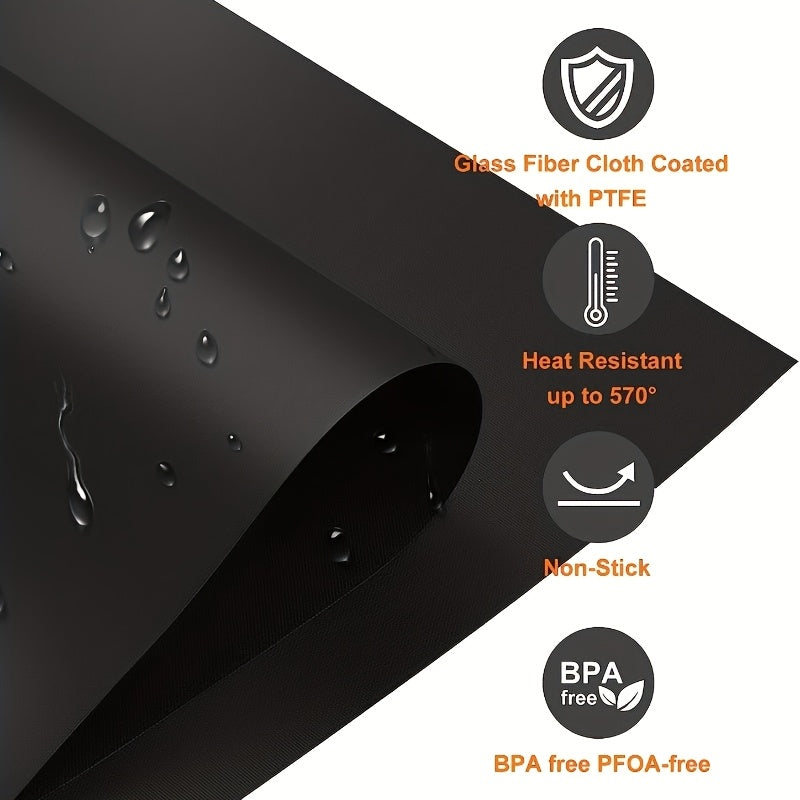 Black Gas Stove Burner Covers Set of 3 Reusable Washable PET Protects Kitchen