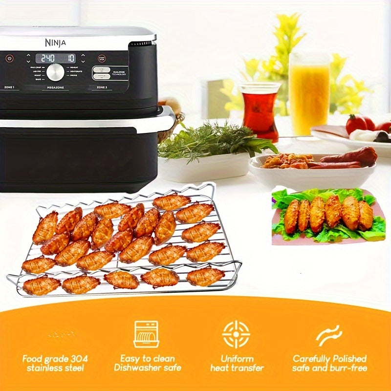 Air Fryer Accessories Skewer Rack and Steamer Stand Stainless Steel Compatible with AF500UK