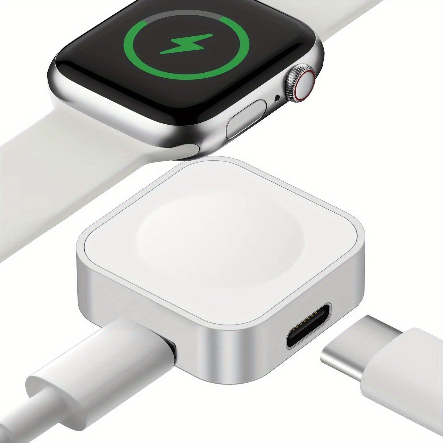 Apple Watch S9 - 1 SE seriyali portativ ikki interfeysli Type C lightning zaryadlovchi