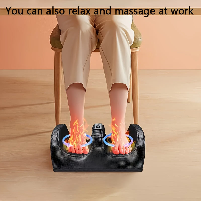 Black 3D Shiatsu Foot Massager with Adjustable Strength for Home Relaxation