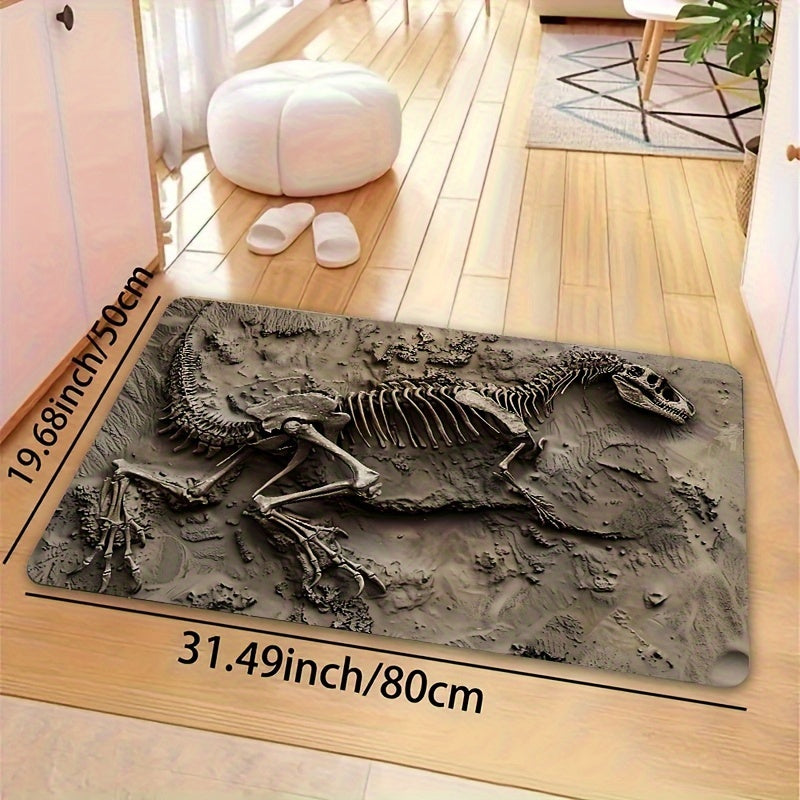 Dinosaur Fossil Area Rug Thick Soft Machine Washable Indoor Decor Mat