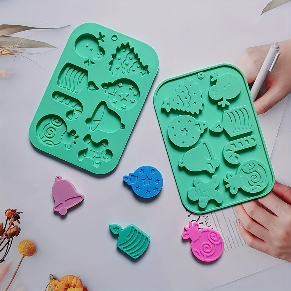 Christmas Silicone Cookie Mold 8 Cavities for Cakes Chocolates Biscuits and Candies