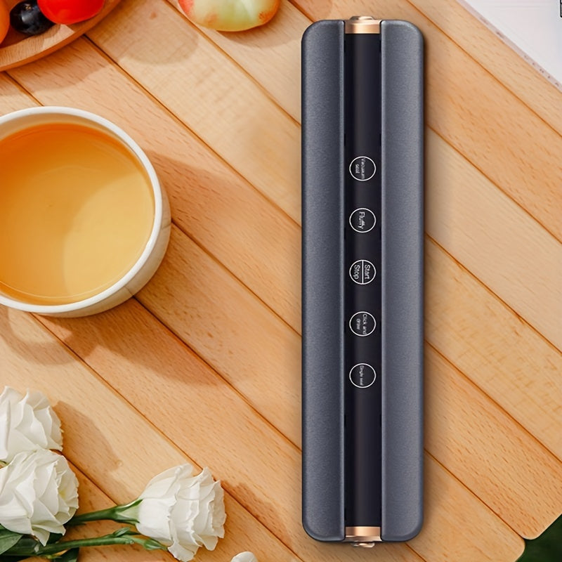 Automatic food vacuum sealer with USB rechargeable lithium battery for freshness preservation