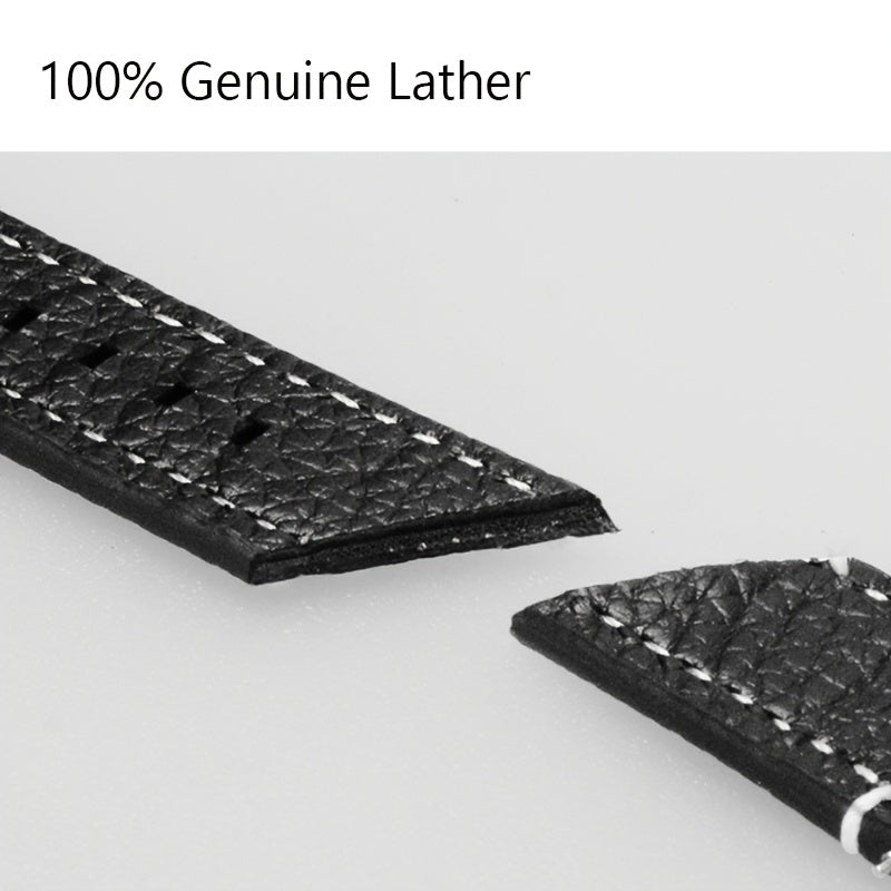 Leather Smartwatch Band for Men Women 18mm 20mm 22mm 24mm Quick Release Strap