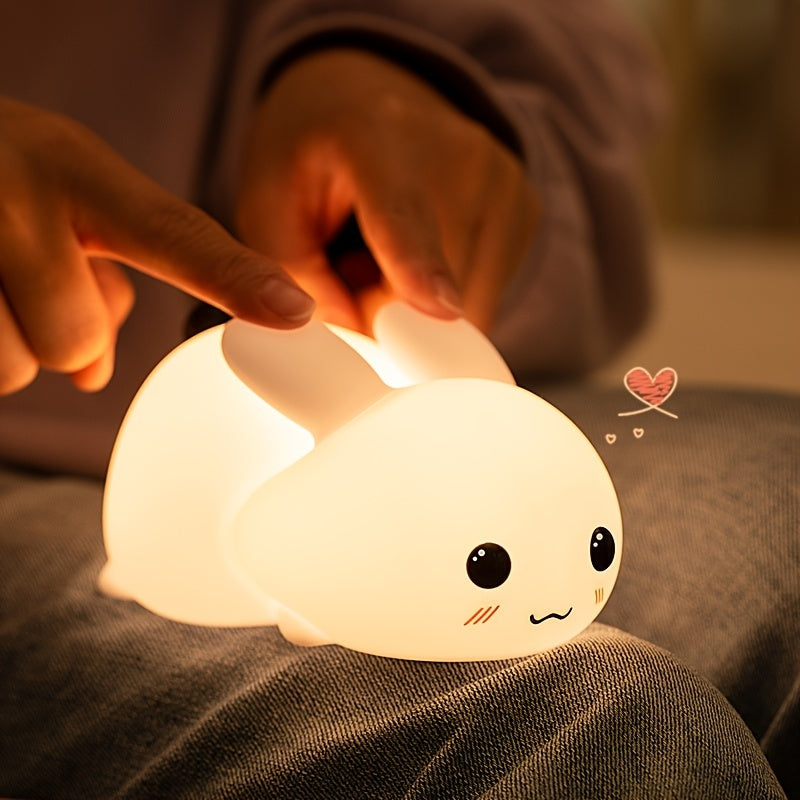 Silicone Night Light with USB Charging Remote Control Dimmable Touch LED for Kids and Bedroom