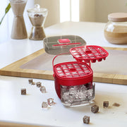 48-Grid Ice Cube Maker Set With Double-Layer Food-Grade Plastic Tray