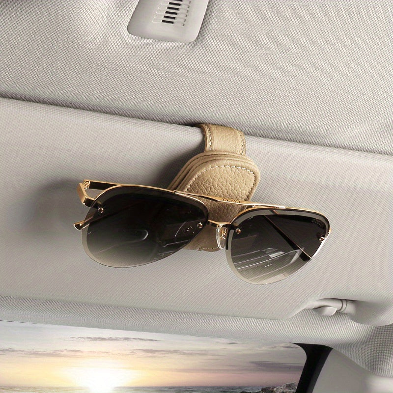 Car Interior Accessories Magnetic Leather Glasses Holder Clip for Car Visor