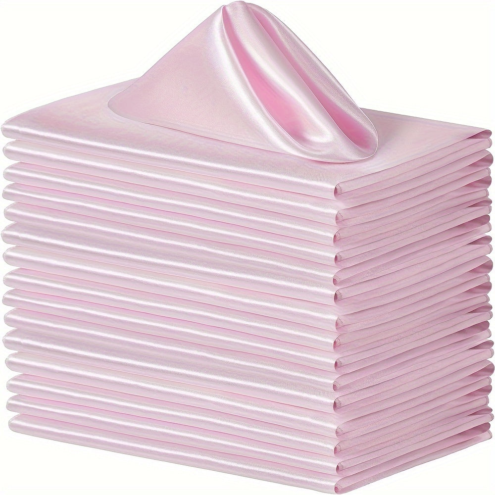 16-Pack Light Blue Square Polyester Napkins 43.18x43.18 cm for Restaurant Events Parties