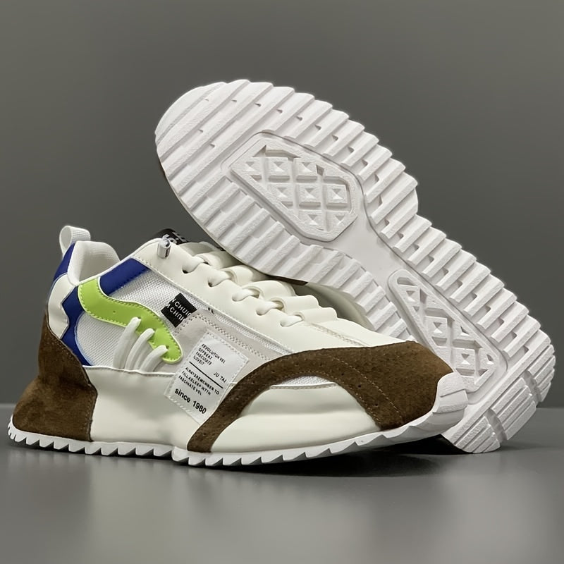 Men's All-Season Casual Sneakers Low Top Lace-Up PU Upper PVC Sole