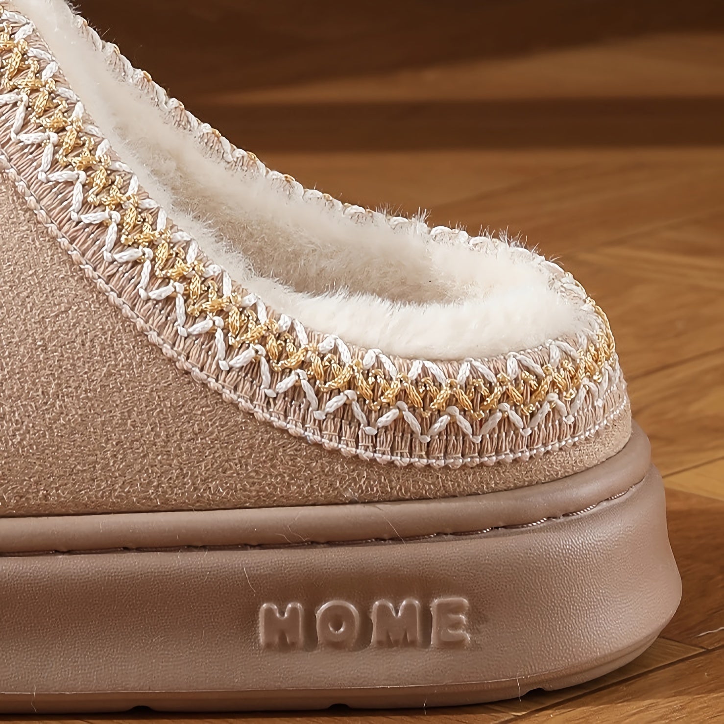 Zapatillas unisex de invierno con forro de felpa y suela de EVA antideslizante