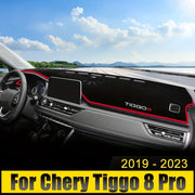 Dashboard Cover for Car - Polyester, UV Protection, Non-Slip, Black with Red Stitching