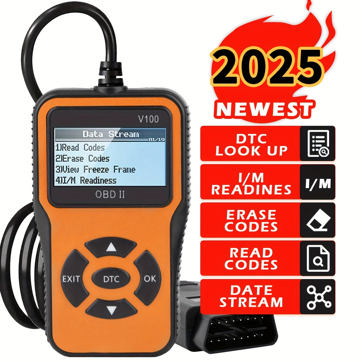 OBD2 Автомобильный диагностический сканер, считыватель кодов, сканер неисправностей двигателя, инструмент для сканирования автомобиля