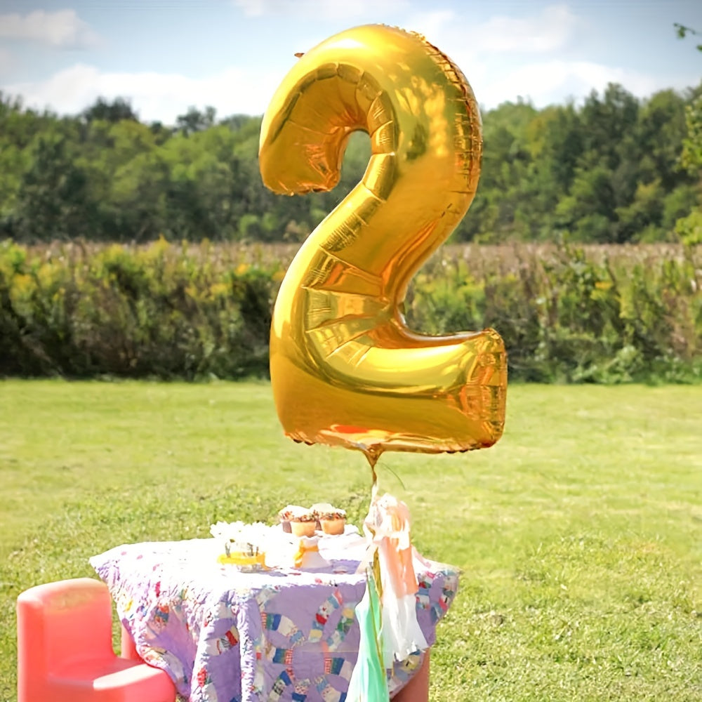 Большой золотой алюминиевый воздушный шар 101,6 см для украшения на день рождения