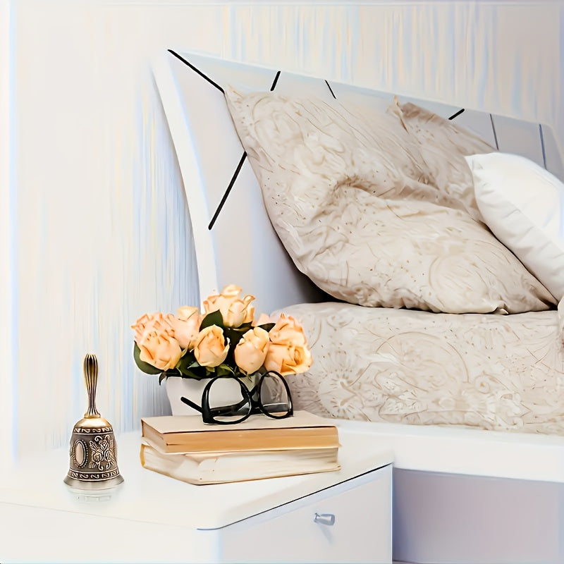 Antique Brass Handbell for Weddings Eid Mubarak Traditional Celebrations Tan Iron