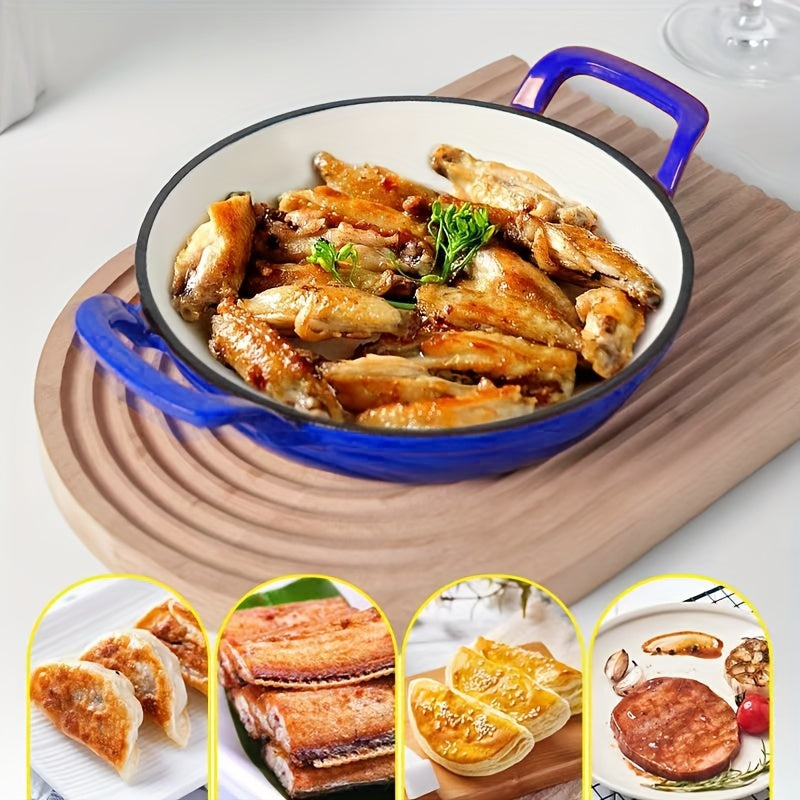 Qotishma po'latdan yasalgan skilet emal bilan qoplangan 19.99 sm ko'p maqsadli pech grill idishlari