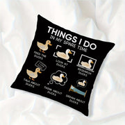 Funda de cojín divertida de pato de 45.72 cm, cojín decorativo para dormitorio y sala de estar