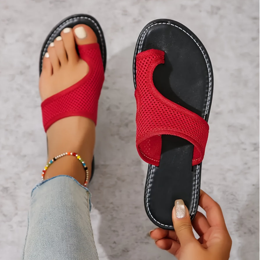 Women's Mesh Slide Sandals Casual Flat Summer Shoes Lightweight
