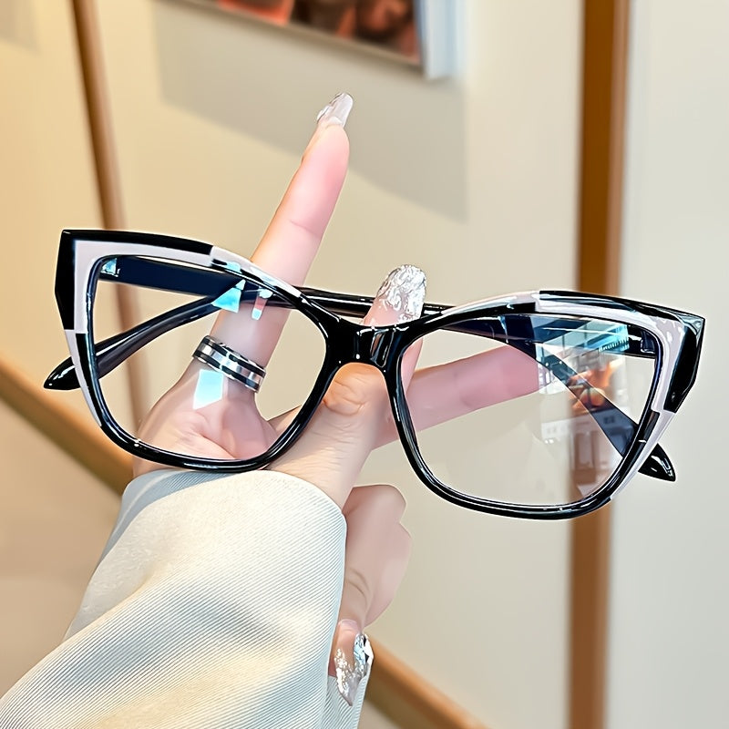 Women's Cat Eye Reading Glasses Vintage Clear Lenses Full Rim PC Frame Metal Hinges +1.0 to +4.0