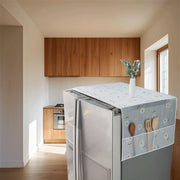 PE Material Floral Refrigerator Cover Dustproof Scratch-Free Standard Fridge Protector
