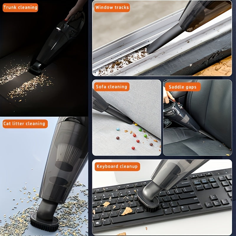 Aspiradora de coche 12V portátil silenciosa de 200W con accesorios