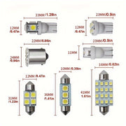 20 piezas de luces LED para interior de coche T10 T5, bombillas para domo, matrícula y maletero