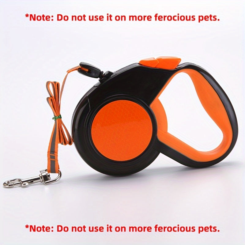 Reflektiv Itni O'z-o'zidan Tortadigan Kichik Arqon - Avtomatik, Bir Necha Uzunliklar Mavjud (3m/9.84ft, 5m/16.40ft, 8m/26.24ft), Tashqi Yurish Uchun Mustahkam Nilon Material, Hayvonlar Uchun Aksessuarlar | Reflektiv bog'ich