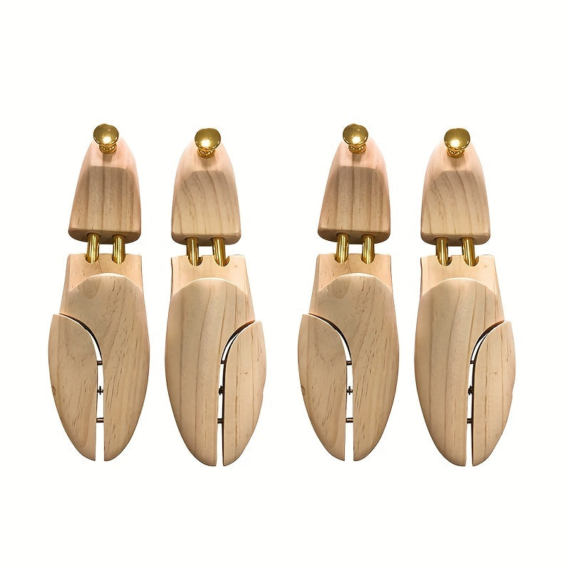 Women's Golden Buckle Shoe Clips 2 Pairs Leather Accessories