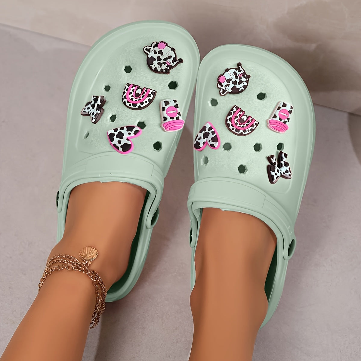 Women's EVA Beach Clogs Slip-On Sandals with Ventilation Holes and Cushioned Comfort