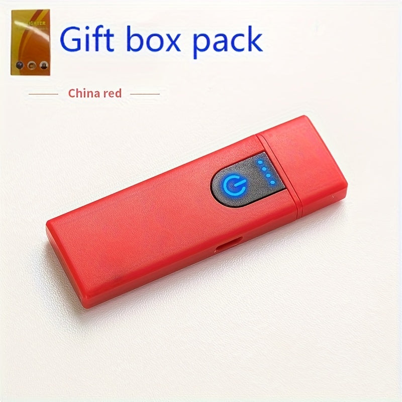 Unisex USB Rechargeable Windproof Dual Arc Lighter for Camping and BBQ