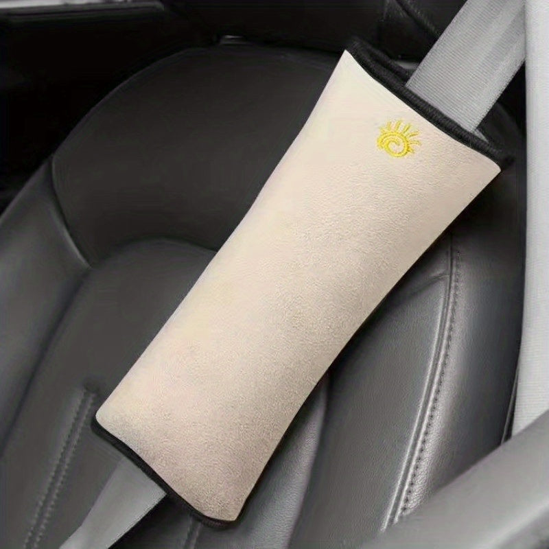 Cubierta de cinturón de seguridad para coche, protector de hombro de peluche con diseño de dibujos animados, almohada para dormir