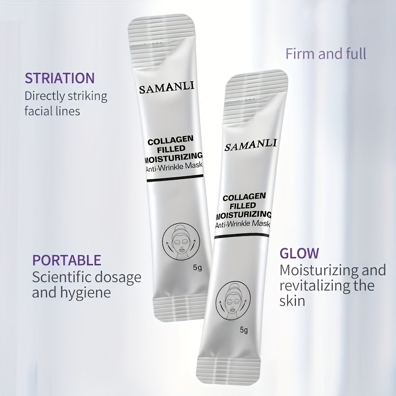 20Pcs Collagen Facial Masks Hydrating Anti-Wrinkle Deep Cleansing