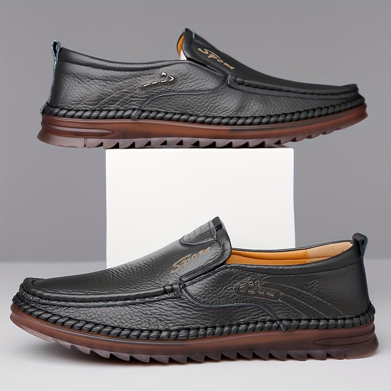 Plus-Size Men's Water-Resistant Slip-On Loafers Durable Non-Slip Casual Shoes