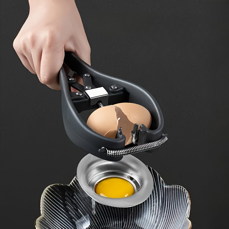2-in-1 Stainless Steel Egg Opener and Separator for Baking and Cooking