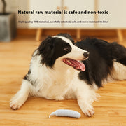 Silicone Dog Chew Toy Shaped Like Cucumber for Medium Breeds Teething Dental Health