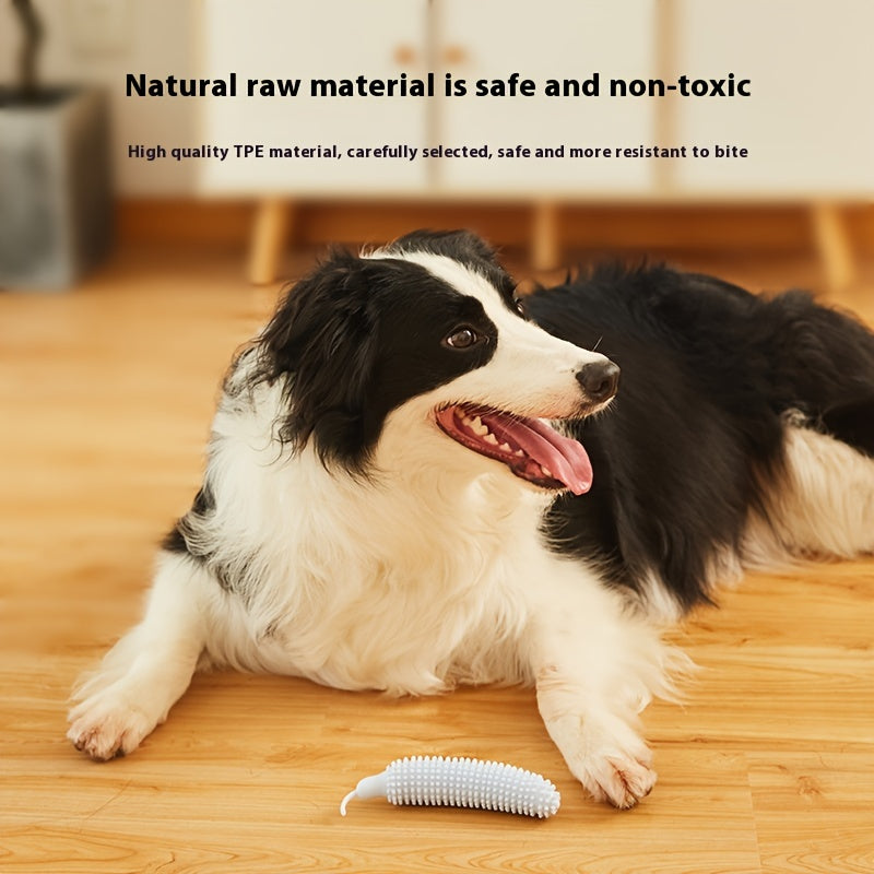 Silicone Dog Chew Toy Shaped Like Cucumber for Medium Breeds Teething Dental Health