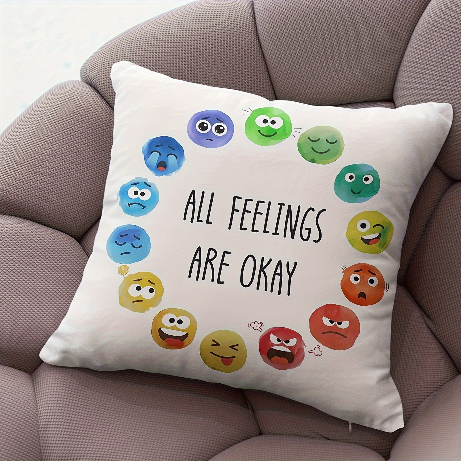 45.72x45.72 cm Plush Throw Pillow Cover Zippered Machine Washable Sofa Bedroom Decor