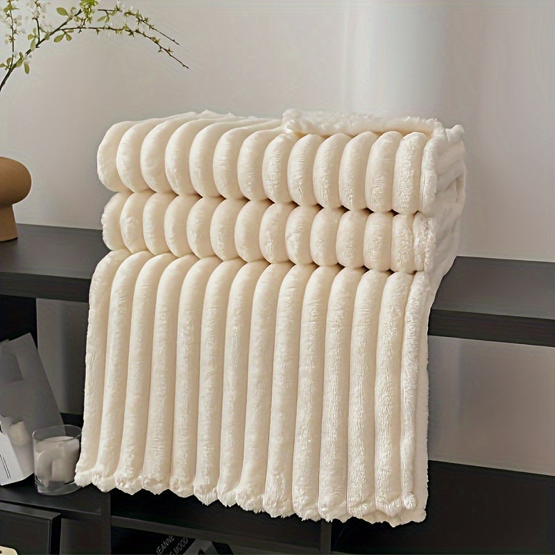 Ребли Coral Fleece Throw Blanket Yumshoq issiq barcha mavsumlar uchun divan uchun yostiq