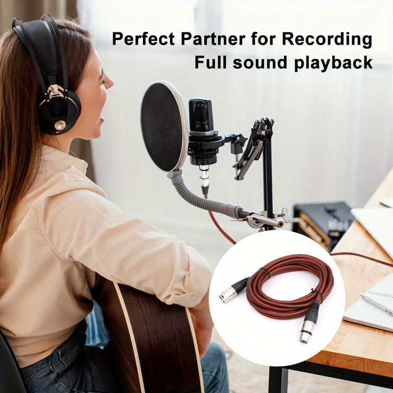 I-Zclive Premium XLR Audio Cable - Erkakdan Ayolga, Rux Qotishmasi, 3-Pin Balanslangan Mikrofon va Spiker Kabeli, Rekording Jihozlari, Preamplifikatorlar va Radio Stansiyalar uchun