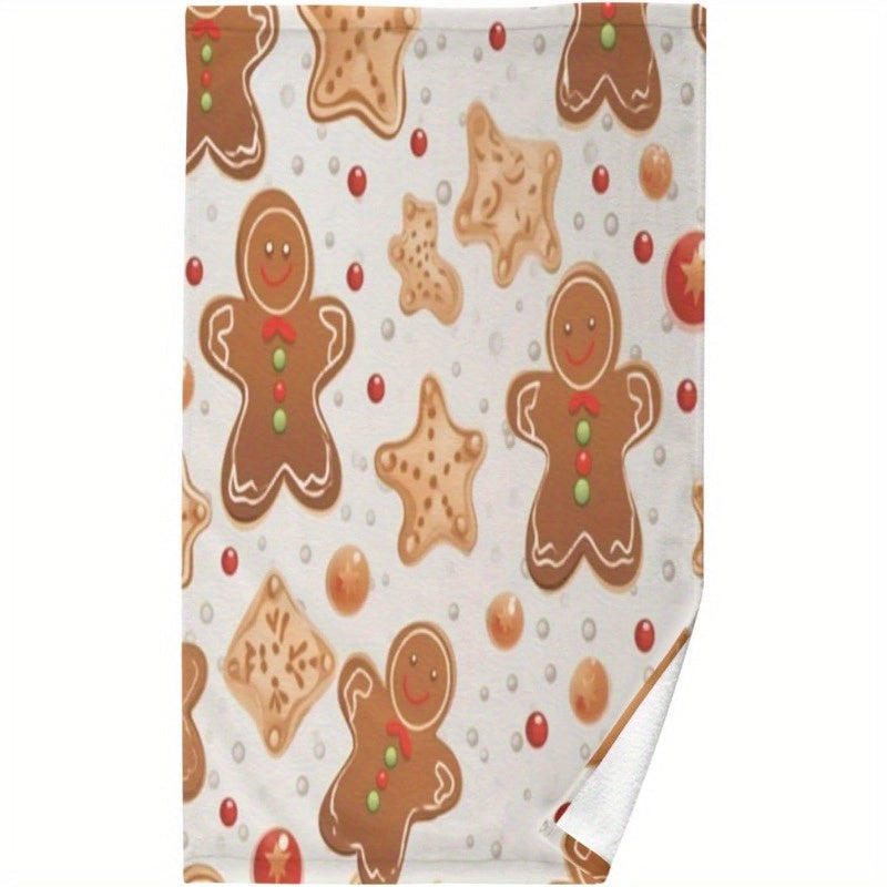 Christmas Kitchen Towel Reusable Gingerbread Man 45x66 cm for Family Dinners