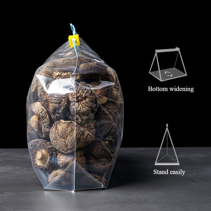 10pcs Reusable Food Storage Bags with Sliding Lock Transparent Moisture-Proof Dust-Proof Organizer