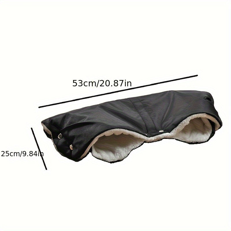 Winter Hand Muff for Strollers and Prams Black Windproof Snowproof Warm Gloves