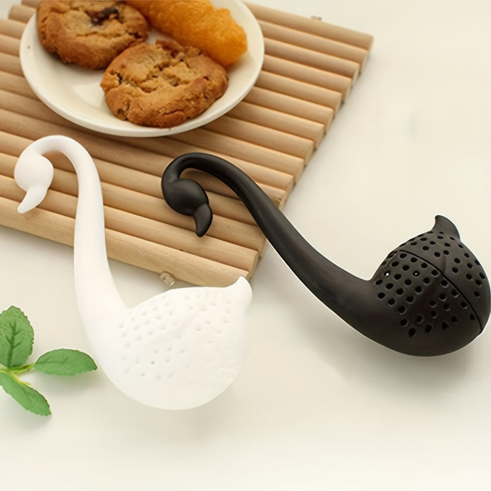 Plastic Swan-Shaped Mini Tea Infuser, Loose Leaf and Blooming Tea Strainer