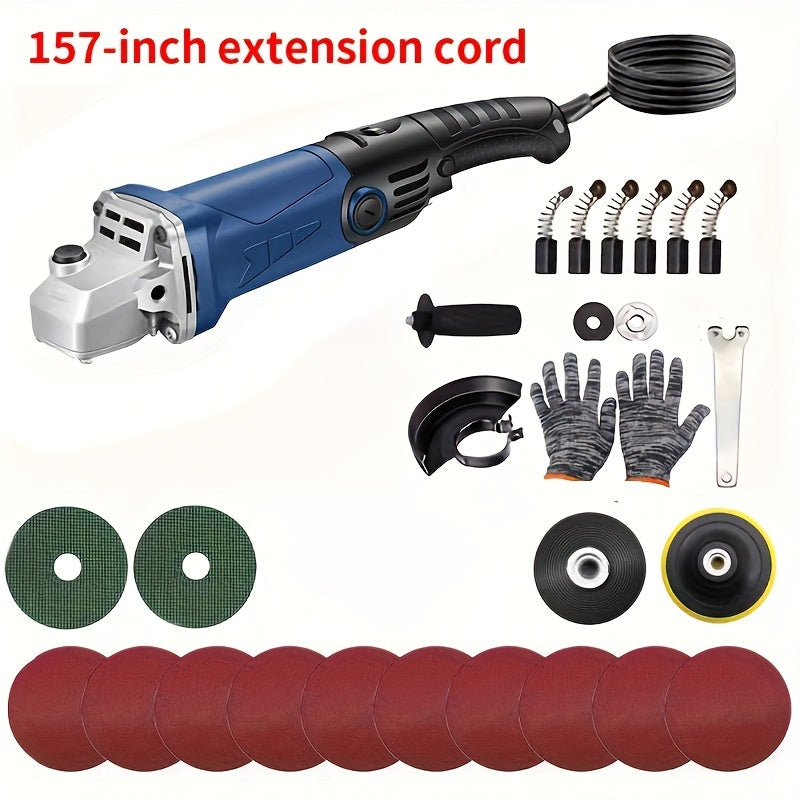 Juego de amoladora angular de alta potencia con accesorios para uso doméstico 220V