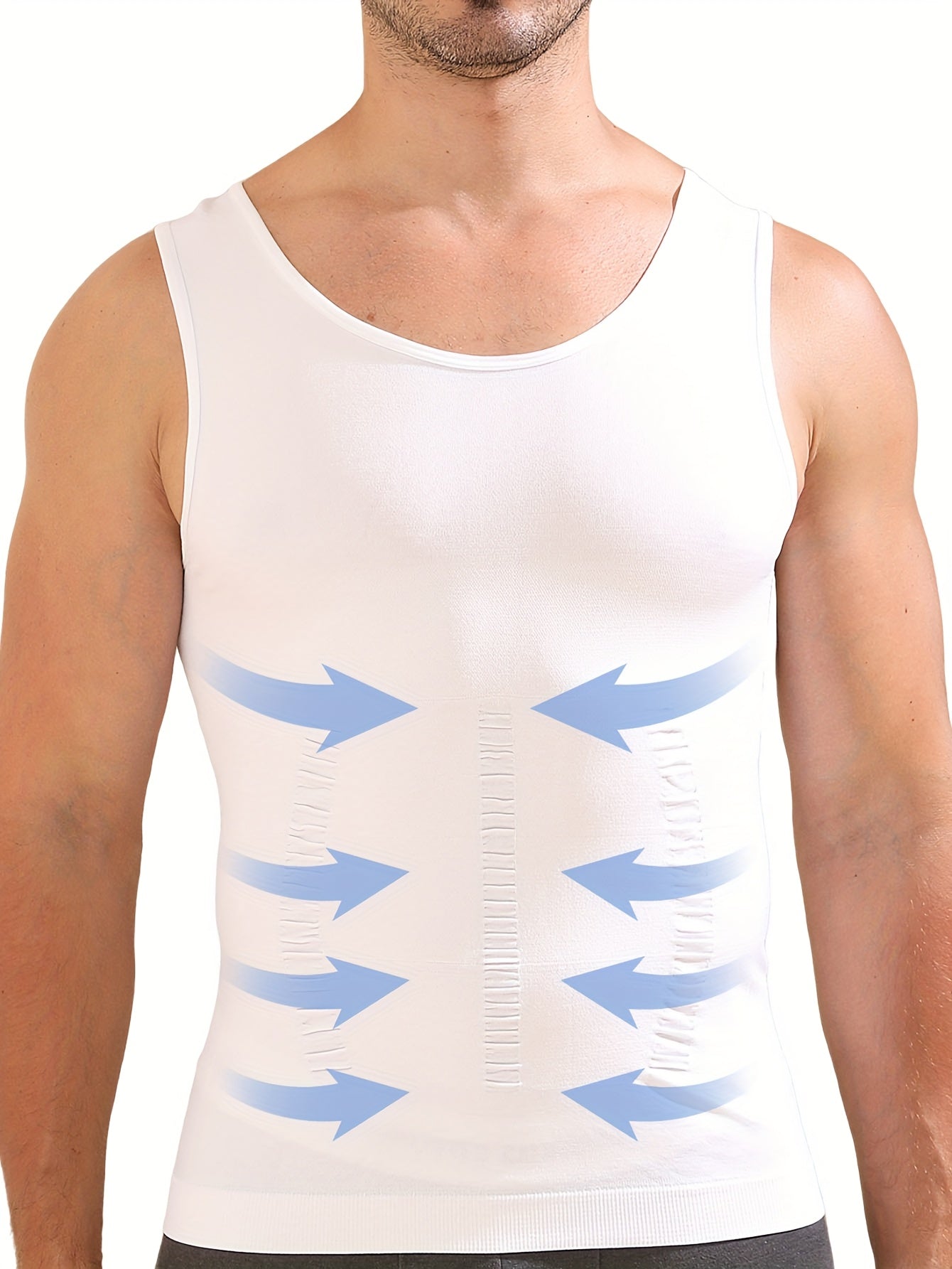 Men's Slimming Body Shaping Tank Top Breathable Polyester Spandex Sleeveless Vest