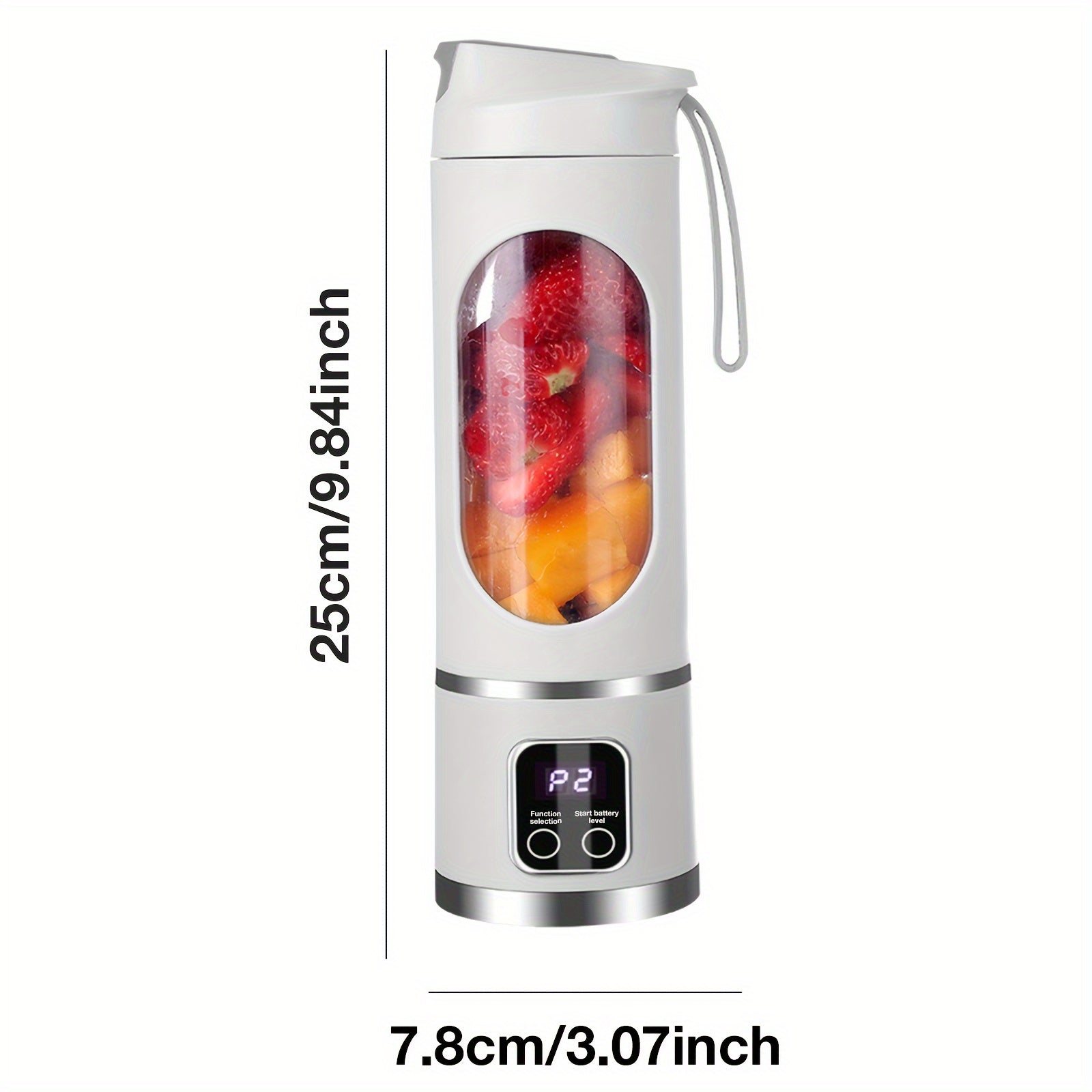 Portable Electric Citrus Juicer 450ml USB Rechargeable Detachable Non-Slip